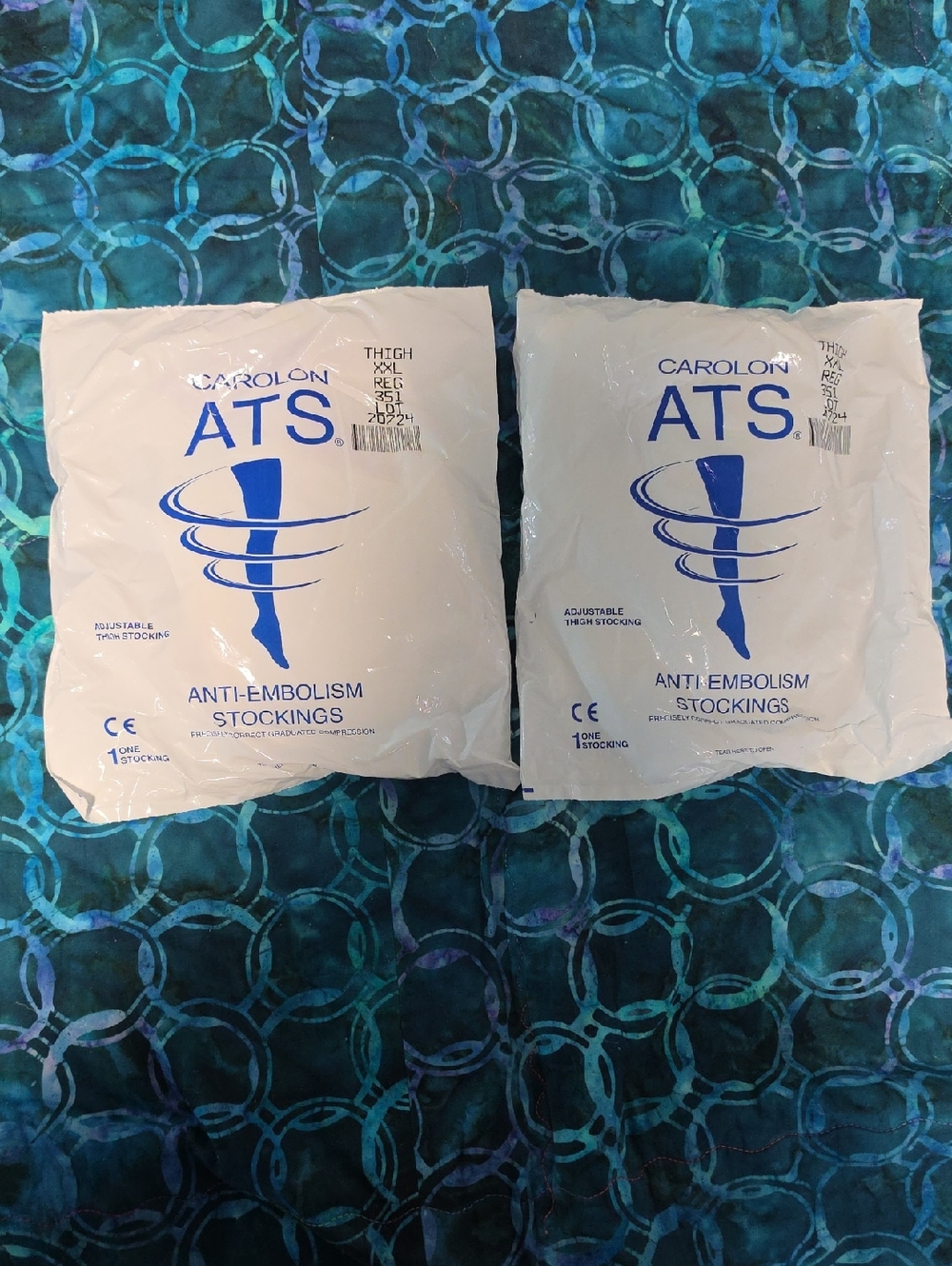 ATS Anti-Embolism Thigh High Stockings - White, Sold Individually. Package seale